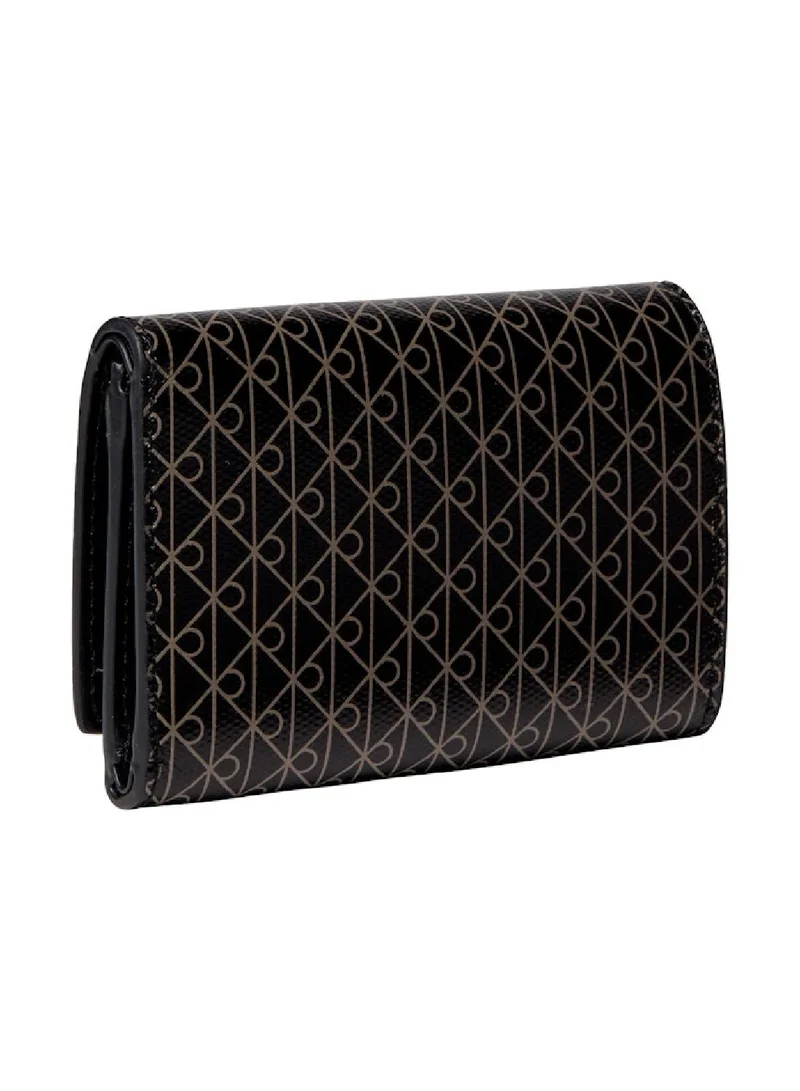 CALVIN KLEIN  Allover Emblem Logo Trifold Wallet  | Best Price UAE